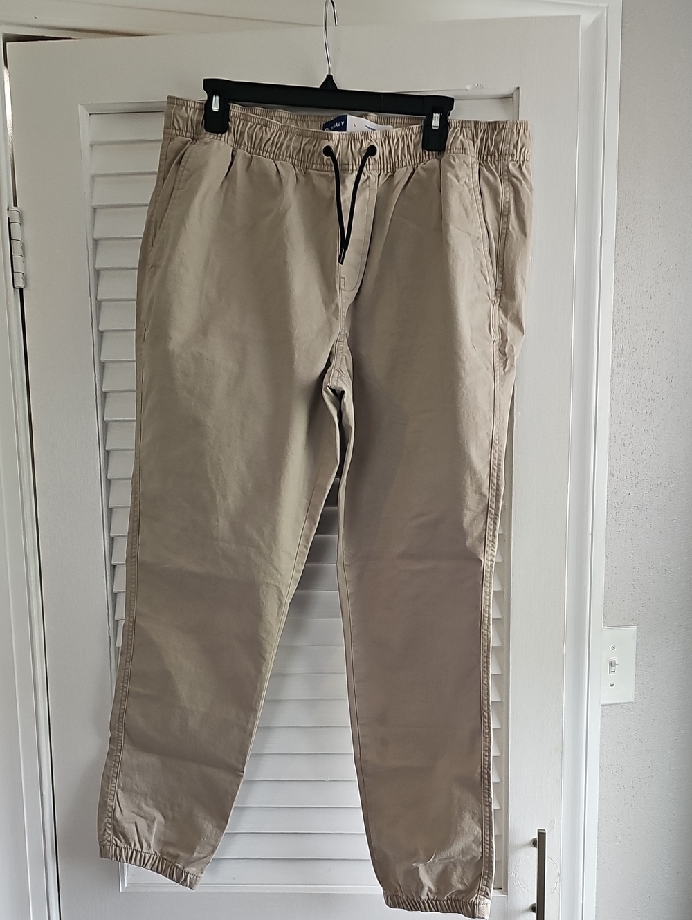 Men's Casual Drawstring Jogger Pants - Beige
